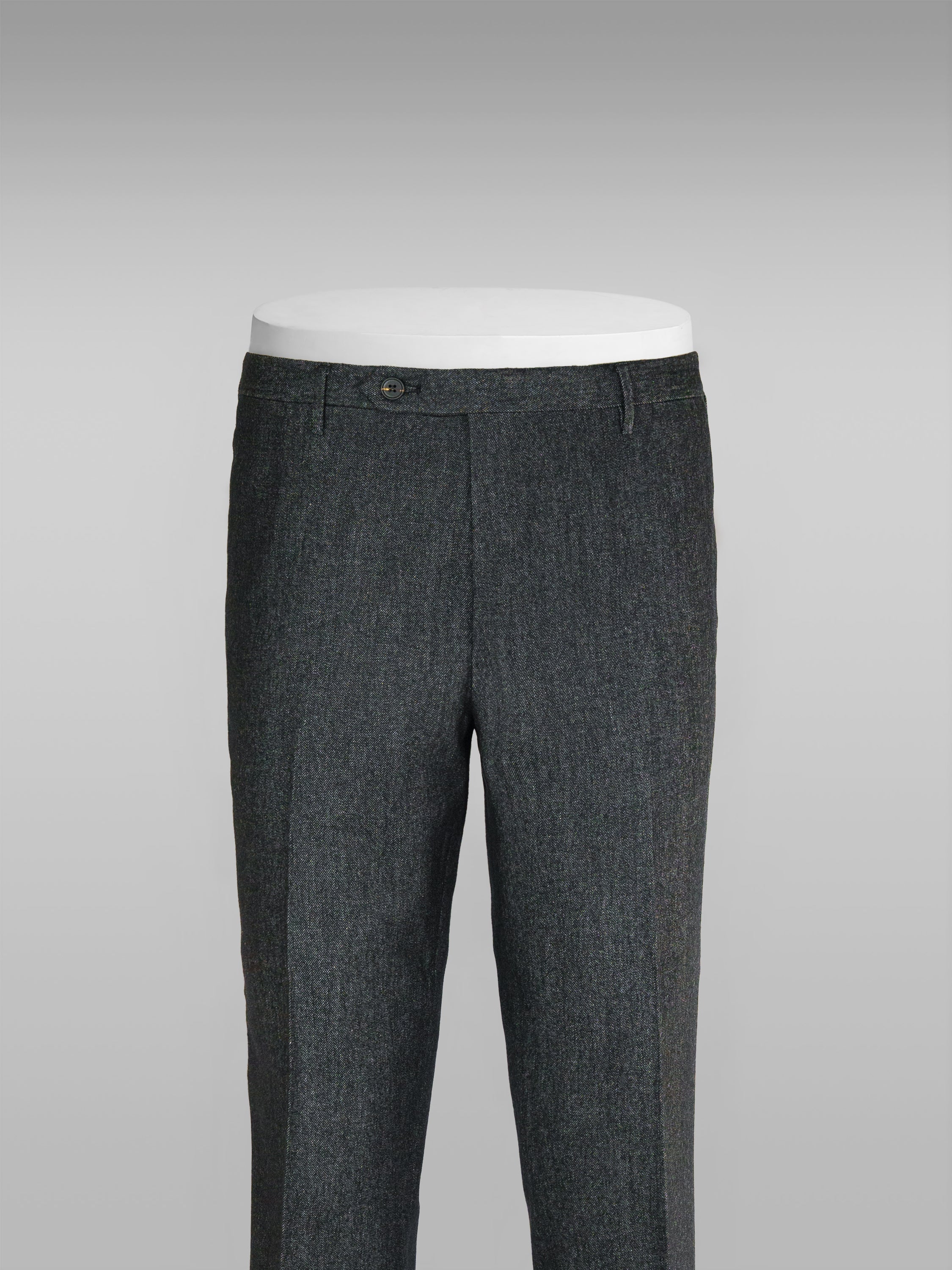 Pantaloni in cotone e lana denim neri